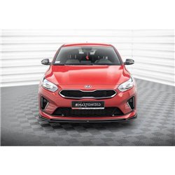 Maxton - Lame du pare-chocs avant / Lame V.3 Kia Ceed GT / GT-Line Mk3 / Proceed Mk1 Noir Brillant