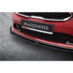 Maxton - Lame du pare-chocs avant / Lame V.3 Kia Ceed GT / GT-Line Mk3 / Proceed Mk1 Noir Brillant