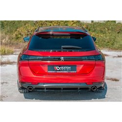 Maxton - Lame du pare-chocs arriere Peugeot 508 Essence Mk2 Noir Brillant