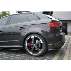 Maxton - Lame Du Pare-Chocs Arriere Audi RS3 8V FL Sportback Noir Brillant