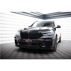 Maxton - Lame du pare-chocs avant / Splitter BMW X5 G05 M-pack Noir Brillant