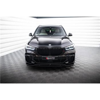 Maxton - Lame du pare-chocs avant / Lame BMW X5 G05 M-pack Noir Brillant