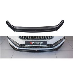 Maxton - Lame Du Pare-Chocs V.3 Skoda Superb Liftback / Combi Mk3 Facelift Noir Brillant