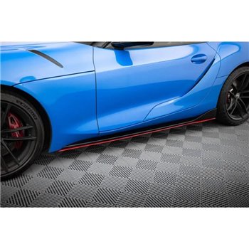 Maxton - Set des diffeuseur des bas de caisse V.2 Toyota Supra Mk5 Noir Brillant