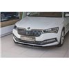 Maxton - Lame Du Pare-Chocs Avant V.2 Skoda Superb Liftback / Combi Mk3 Facelift Noir Brillant