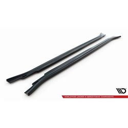 Maxton - Set des diffeuseur des bas de caisse BMW X5 E70 Facelift M-pack Noir Brillant