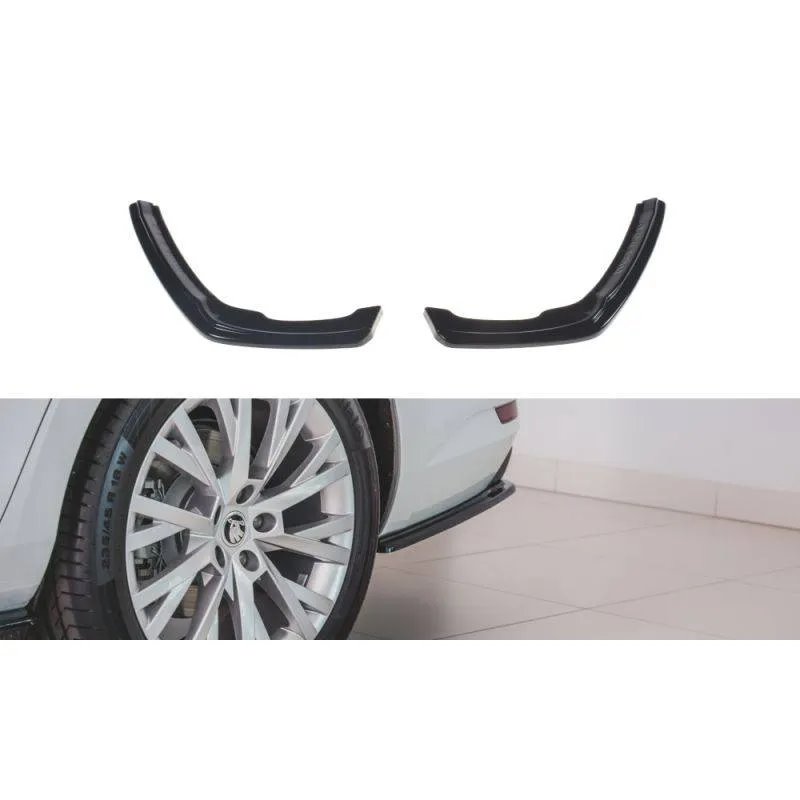 Maxton - Lame Du Pare-Chocs Arriere Skoda Superb Liftback / Combi Mk3 Facelift Noir Brillant