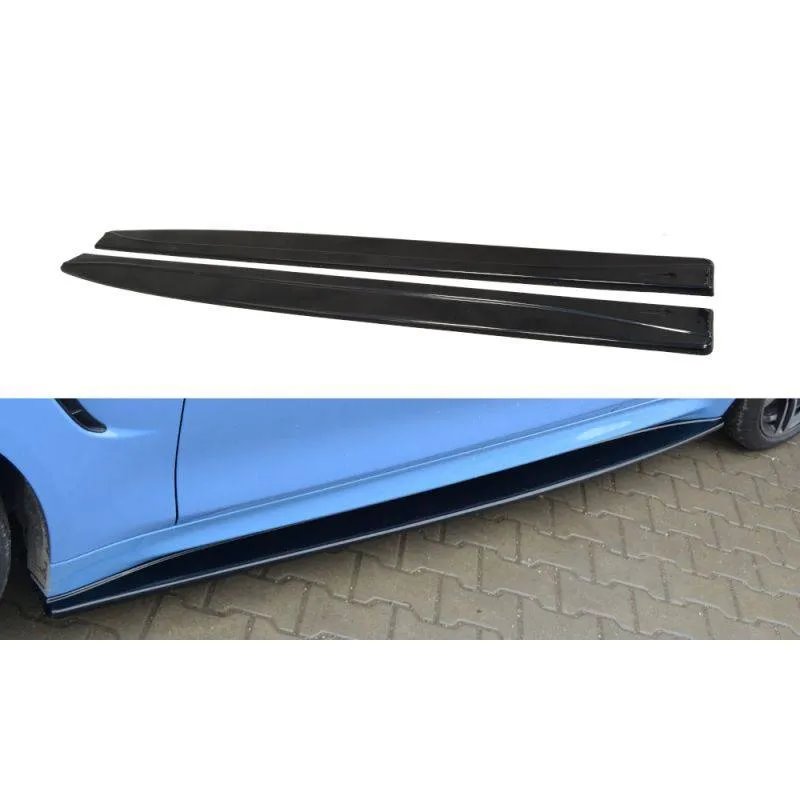 Maxton - Set des diffeuseur des bas de caisse V.1 BMW M4 F82 Noir Brillant