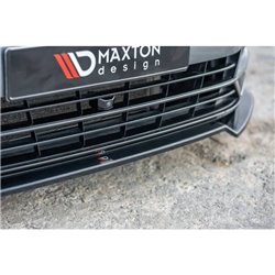 Maxton - Lame du pare-chocs avant / Lame V.2 Volkswagen Passat R-Line B8 Noir Brillant
