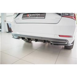 Maxton - Rajout du pare-chocs arriere Skoda Superb Liftback / Combi Mk3 FL Noir Brillant