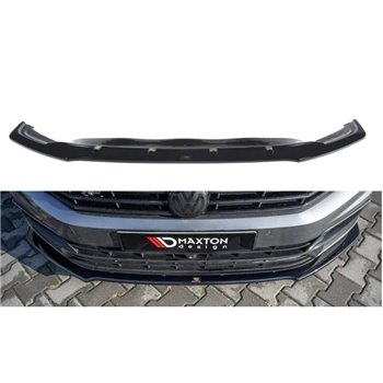 Maxton - Lame du pare-chocs avant / Splitter V.1 Volkswagen Passat R-Line B8 Noir Brillant