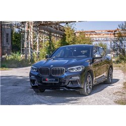 Maxton - Lame du pare-chocs avant / Lame BMW X4 M-Pack G02 Noir Brillant