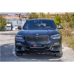 Maxton - Lame du pare-chocs avant / Lame BMW X4 M-Pack G02 Noir Brillant