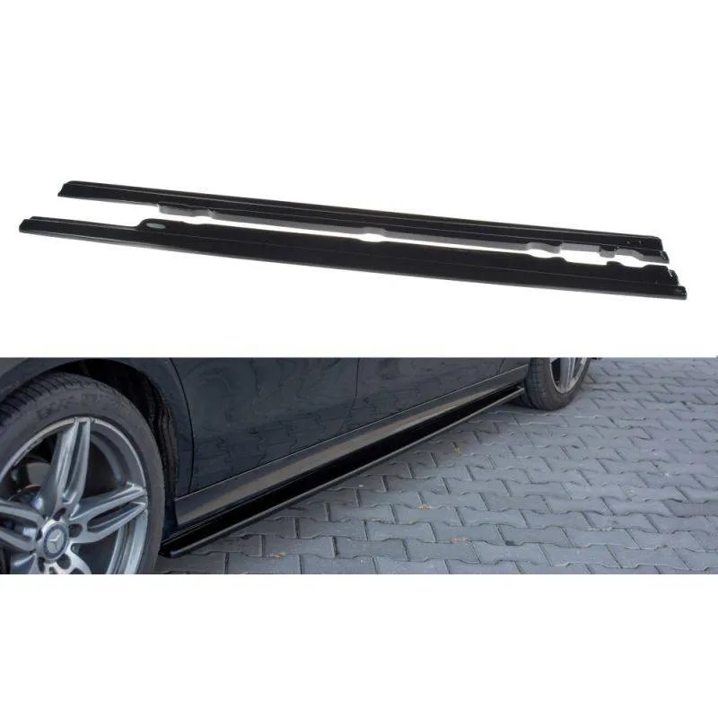 Maxton - Set des diffeuseur des bas de caisse Mercedes-Benz E43 AMG / AMG-Line Sedan / Estate W213 / S213 Noir Brillant