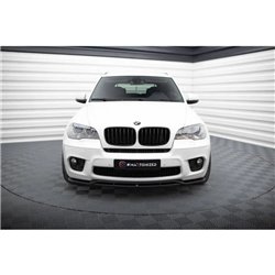 Maxton - Lame du pare-chocs avant / Splitter BMW X5 E70 Facelift M-pack Noir Brillant