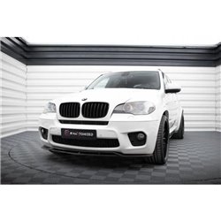 Maxton - Lame du pare-chocs avant / Lame BMW X5 E70 Facelift M-pack Noir Brillant