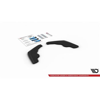 Maxton - Lame du pare-chocs arriere V.2 BMW 1 F40 M-Pack Noir Brillant