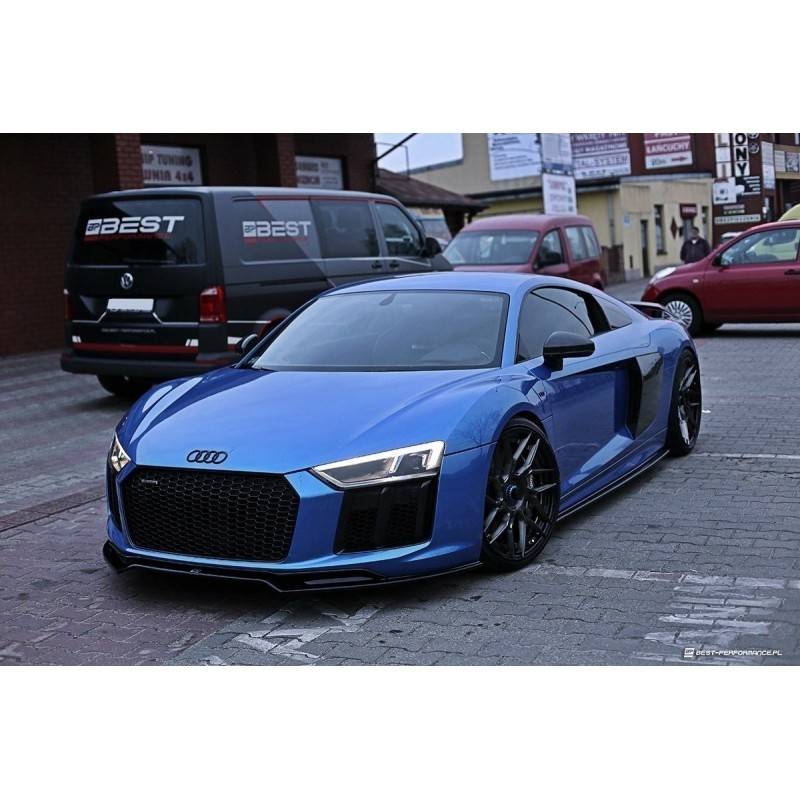 Maxton - Lame Du Pare-Chocs Avant V.2 Audi R8 Mk.2 Noir Brillant
