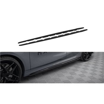 Maxton - Rajouts Des Bas De Caisse V.2 BMW 1 M-Pack / M135i / 128ti Noir Brillant