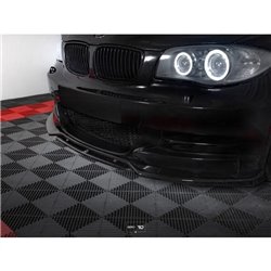 Maxton - Lame Du Pare-Chocs Avant V.1 BMW 1 M-Pack E82 Facelift Noir Brillant