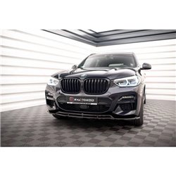 Maxton - Lame Du Pare-Chocs Avant V.1 BMW X3 M40d / M40i / M-Pack G01 Noir Brillant