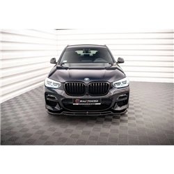 Maxton - Lame Du Pare-Chocs Avant V.1 BMW X3 M40d / M40i / M-Pack G01 Noir Brillant