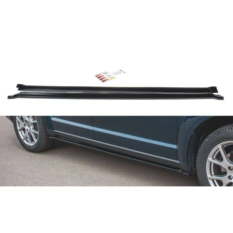 Maxton - Set des diffeuseur des bas de caisse Fiat Freemont Noir Brillant