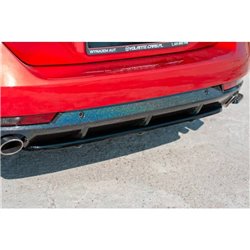 Maxton - Arriere Splitter(avec une barre verticale) Peugeot 508 Essence Mk2 Noir Brillant