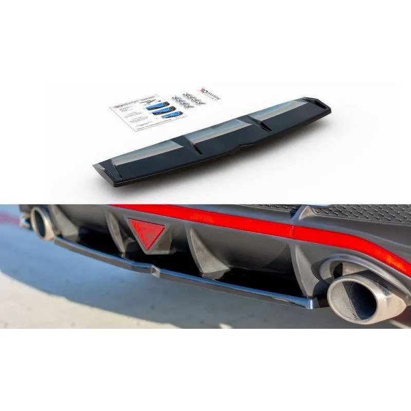 Maxton - Arriere Splitter Hyundai I30 N Mk3 Fastback Noir Brillant