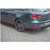 Maxton - Lame Du Pare-Chocs Arriere V.4 Seat Leon Cupra Mk3 FL Sportstourer Noir Brillant + Rouge