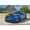 Maxton - LAME DU PARE-CHOCS AVANT / SPLITTER V.4 SUBARU WRX STI Noir Brillant + Rouge