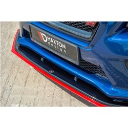 Maxton - LAME DU PARE-CHOCS AVANT / SPLITTER V.4 SUBARU WRX STI Noir Brillant + Rouge