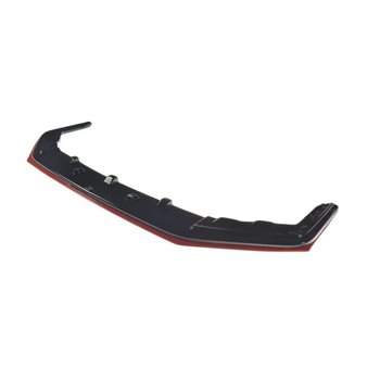 Maxton - LAME DU PARE-CHOCS AVANT / SPLITTER V.4 SUBARU WRX STI Noir Brillant + Rouge