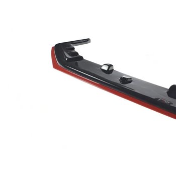 Maxton - LAME DU PARE-CHOCS AVANT / SPLITTER V.4 SUBARU WRX STI Noir Brillant + Rouge