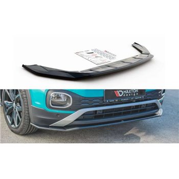 Maxton - Lame Du Pare-Chocs Avant Volkswagen T-Cross Noir Brillant