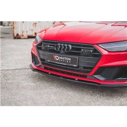 Maxton - Lame Du Pare-Chocs Avant V.2 Audi A7 S-Line C8 / S7 C8 / C8 Facelift / S7 Facelift Noir Brillant
