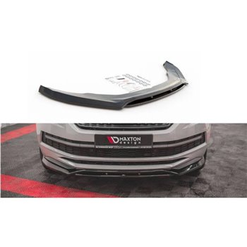 Maxton - Lame Du Pare-Chocs Avant Skoda Kodiaq Mk1 Sportline/RS Noir Brillant