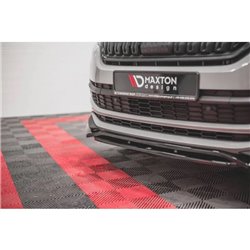 Maxton - Lame Du Pare-Chocs Avant Skoda Kodiaq Mk1 Sportline/RS Noir Brillant