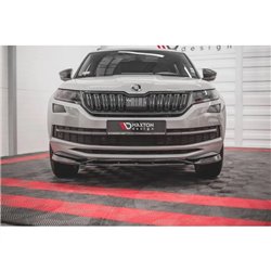 Maxton - Lame Du Pare-Chocs Avant Skoda Kodiaq Mk1 Sportline/RS Noir Brillant