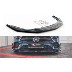 Maxton - Lame Du Pare-Chocs Avant V.1 Mercedes A35 AMG Aero W177 Noir Brillant