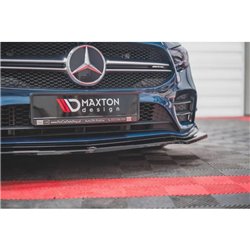 Maxton - Lame Du Pare-Chocs Avant V.1 Mercedes A35 AMG Aero W177 Noir Brillant