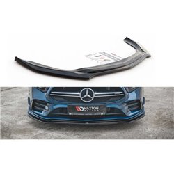 Maxton - Lame Du Pare-Chocs Avant V.2 Mercedes A35 AMG Aero W177 Noir Brillant