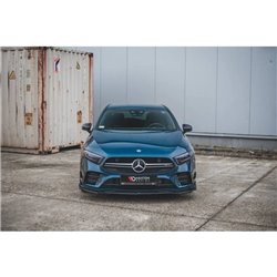 Maxton - Lame Du Pare-Chocs Avant V.2 Mercedes A35 AMG Aero W177 Noir Brillant