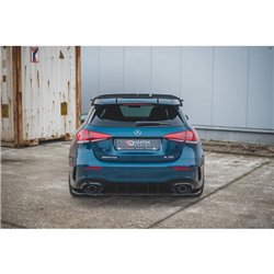 Maxton - Lame Du Pare-Chocs Arriere Mercedes A35 AMG Aero Hatchback W177 Noir Brillant
