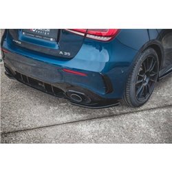 Maxton - Lame Du Pare-Chocs Arriere Mercedes A35 AMG Aero Hatchback W177 Noir Brillant
