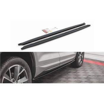 Maxton - Rajouts Des Bas De Caisse Skoda Kodiaq Sportline/RS Mk1 / Mk1 Facelift Noir Brillant