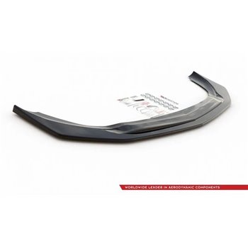 Maxton - Lame Du Pare-Chocs Avant V.3 Mercedes A35 AMG Aero W177 Noir Brillant