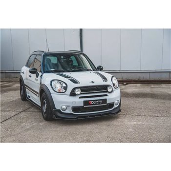 Maxton - Lame Du Pare-Chocs Avant Mini Countryman Mk1 JCW Noir Brillant