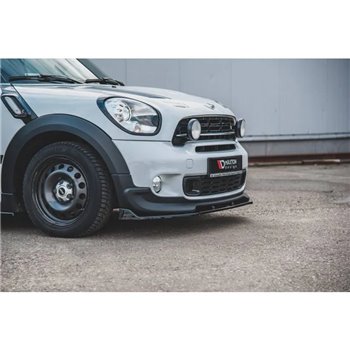 Maxton - Lame Du Pare-Chocs Avant Mini Countryman Mk1 JCW Noir Brillant