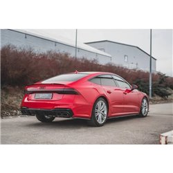 Maxton - Rajouts Des Bas De Caisse Audi A7 S-Line C8 / S7 C8 / C8 Facelift / S7 Facelift Noir Brillant